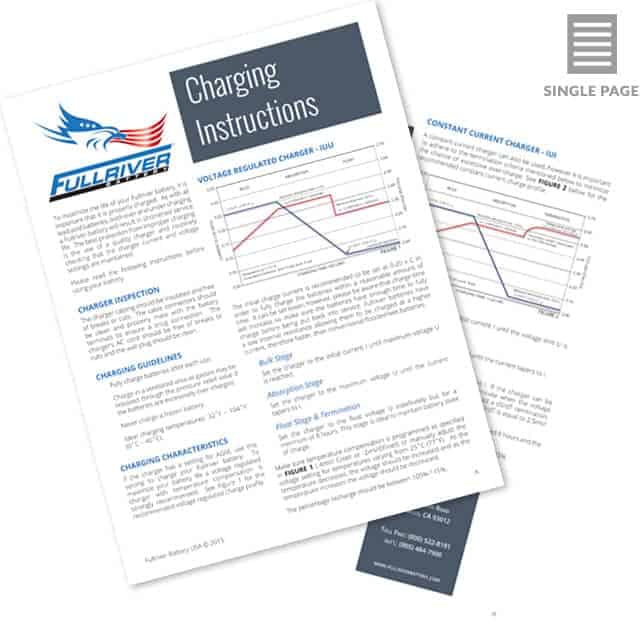 Charging Instructions for Fullriver Battery Products